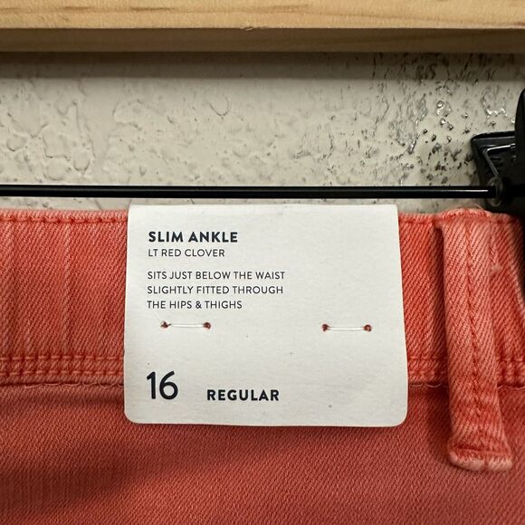 J.JILL Jeans Red Clover Denim Slim Ankle Authentic Fit Straight NWT - Picture 9 of 14